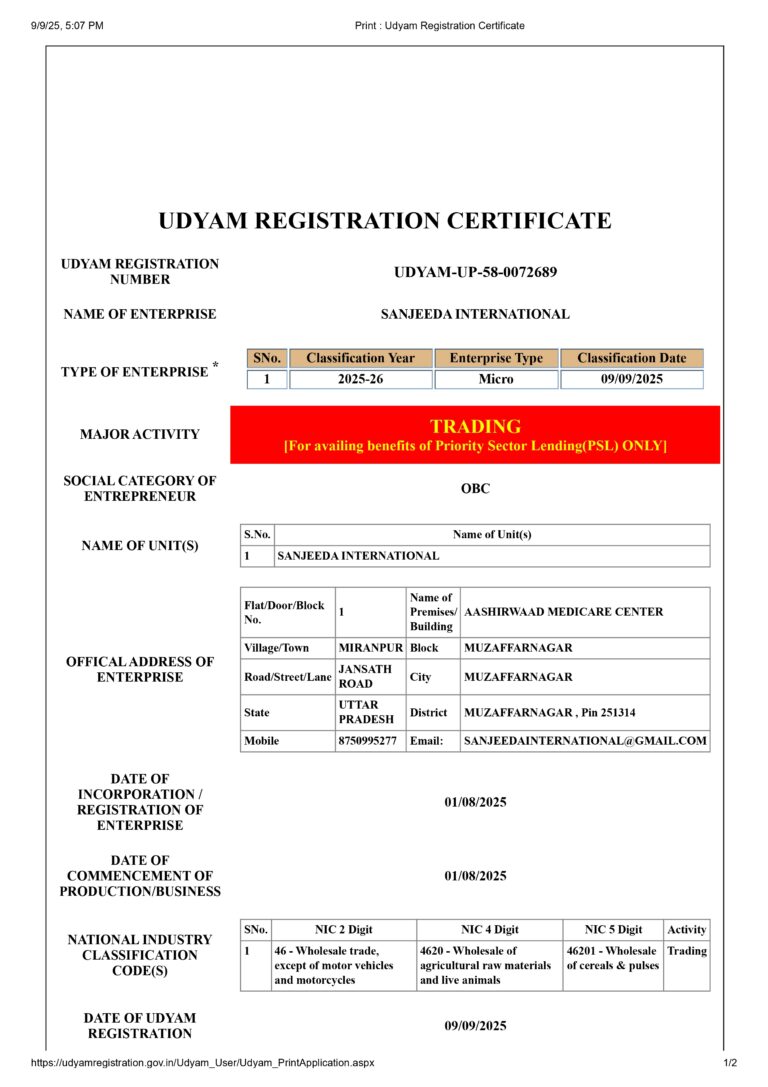 Udyam Registration